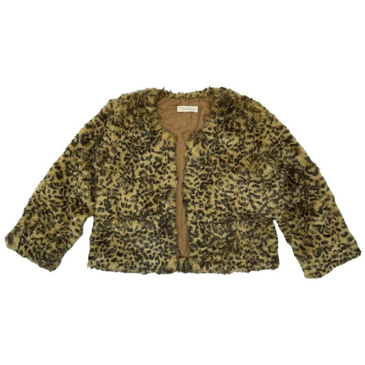 Y2K Leopard Faux Fur Cropped Jacket