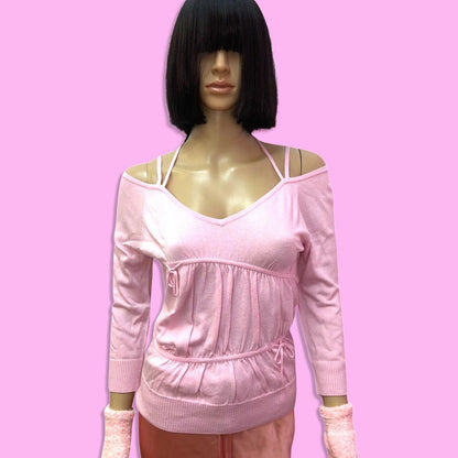 PRIVATE LABEL Pink Ribbons Balletcore Top