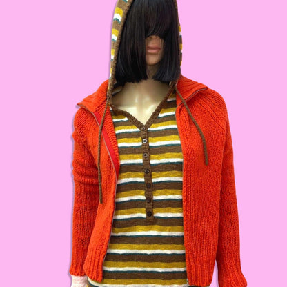 UNITED COLORS OF BENETTON Orange Cardigan