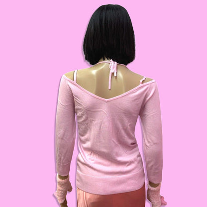 PRIVATE LABEL Pink Ribbons Balletcore Top