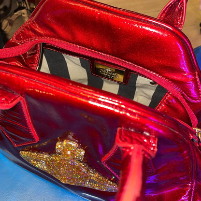 Super Rare Classic VIVIENNE WESTWOOD Red Patent Leather Bag