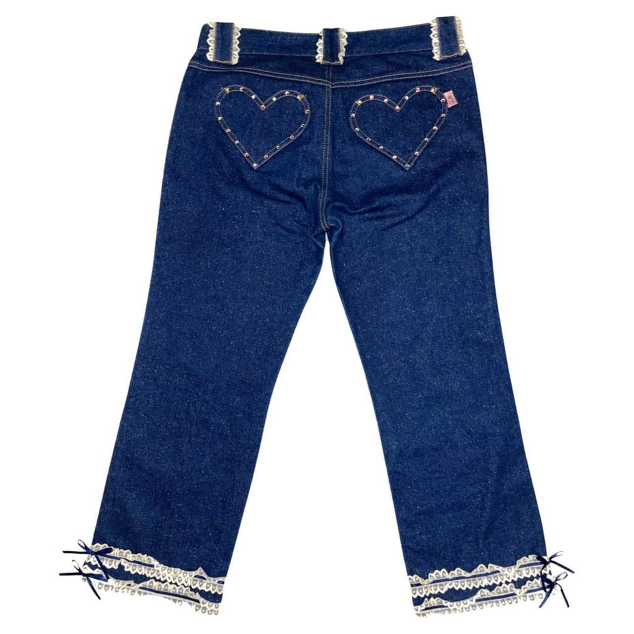 MEZZO PIANO Rhinestone Heart Jeans