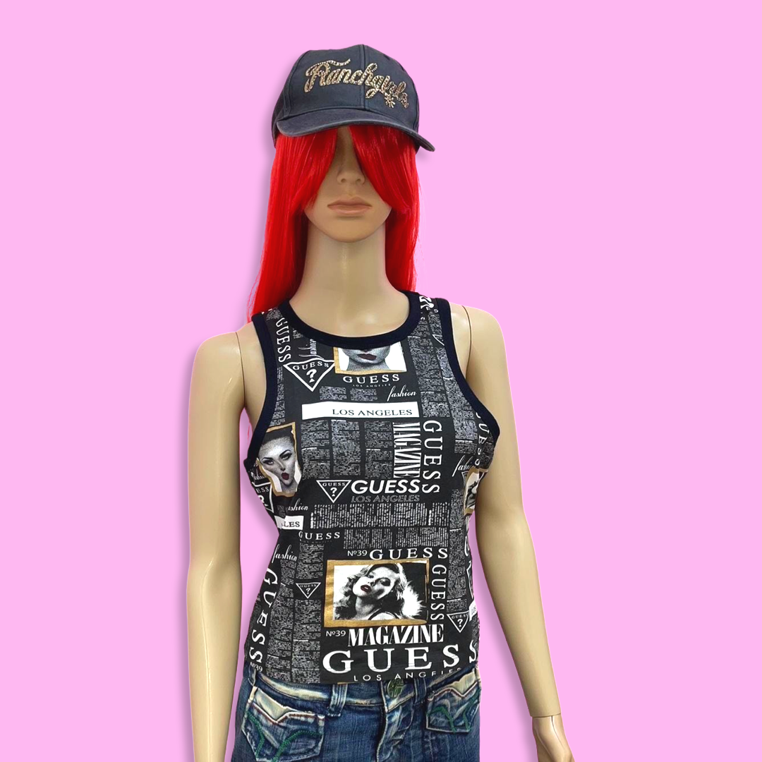 Y2K GUESS Magazine Vest