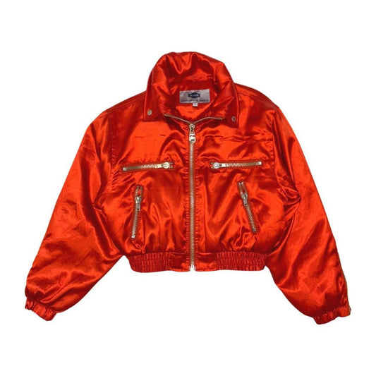 Electric Orange Puffy Jacket