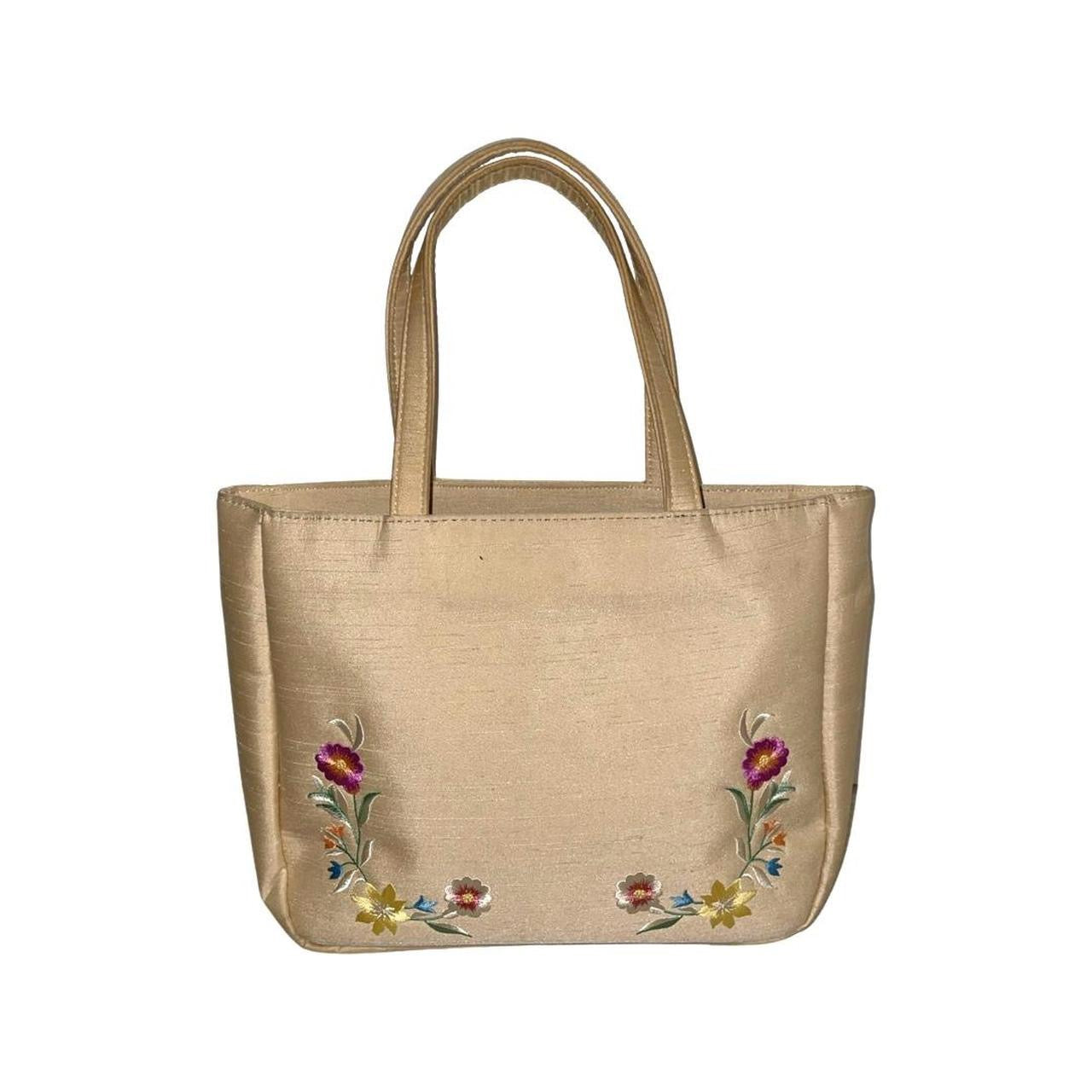 ANNA SUI Pale Yellow Floral Bag