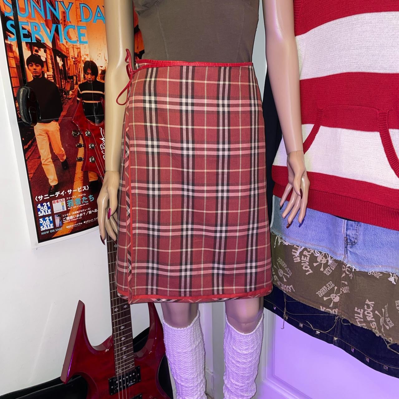 Vintage BURBERRY Tartan Double-sided Wrap Skirt