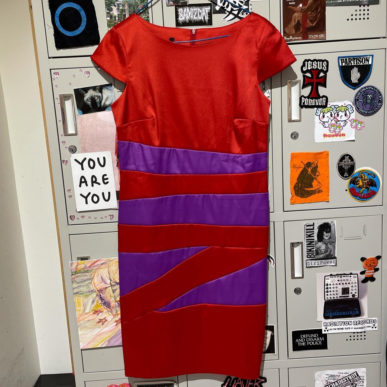 Y2K Colorblock Disco Dress