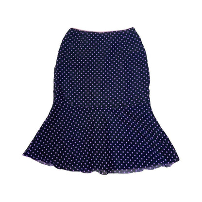 90s Purple Polka Dots Skirt