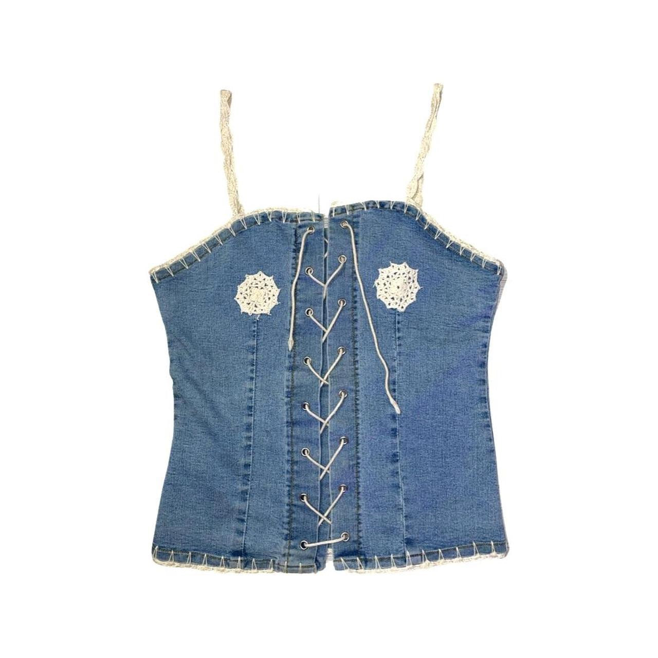 Y2K Denim Corset Top