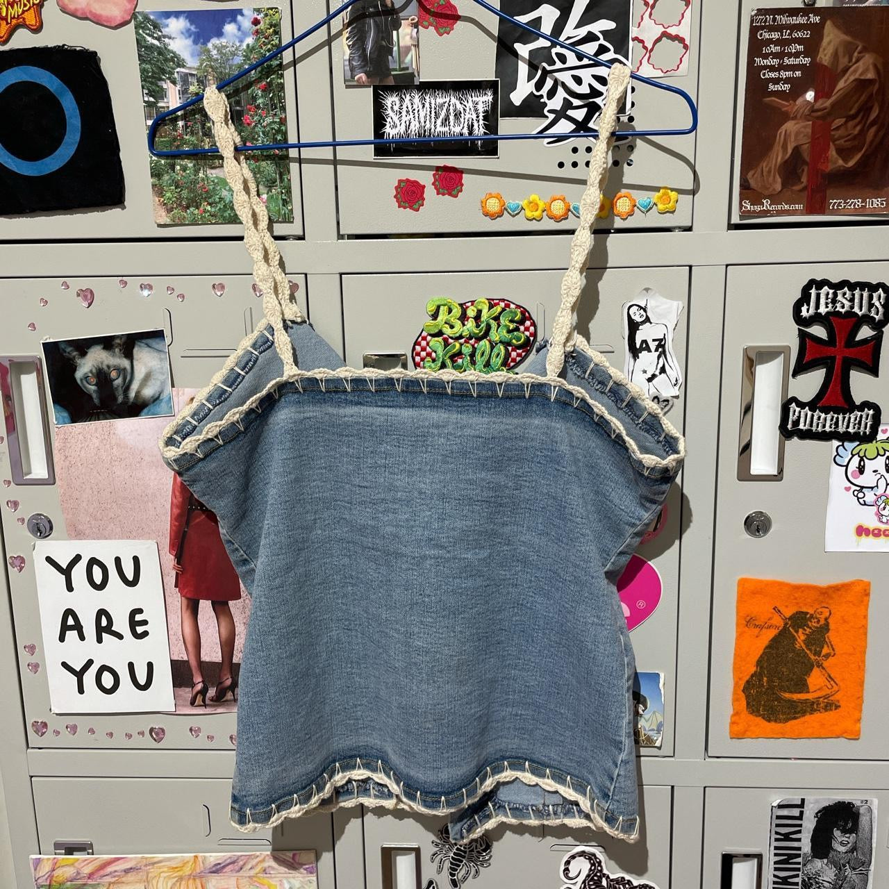 Y2K Denim Corset Top