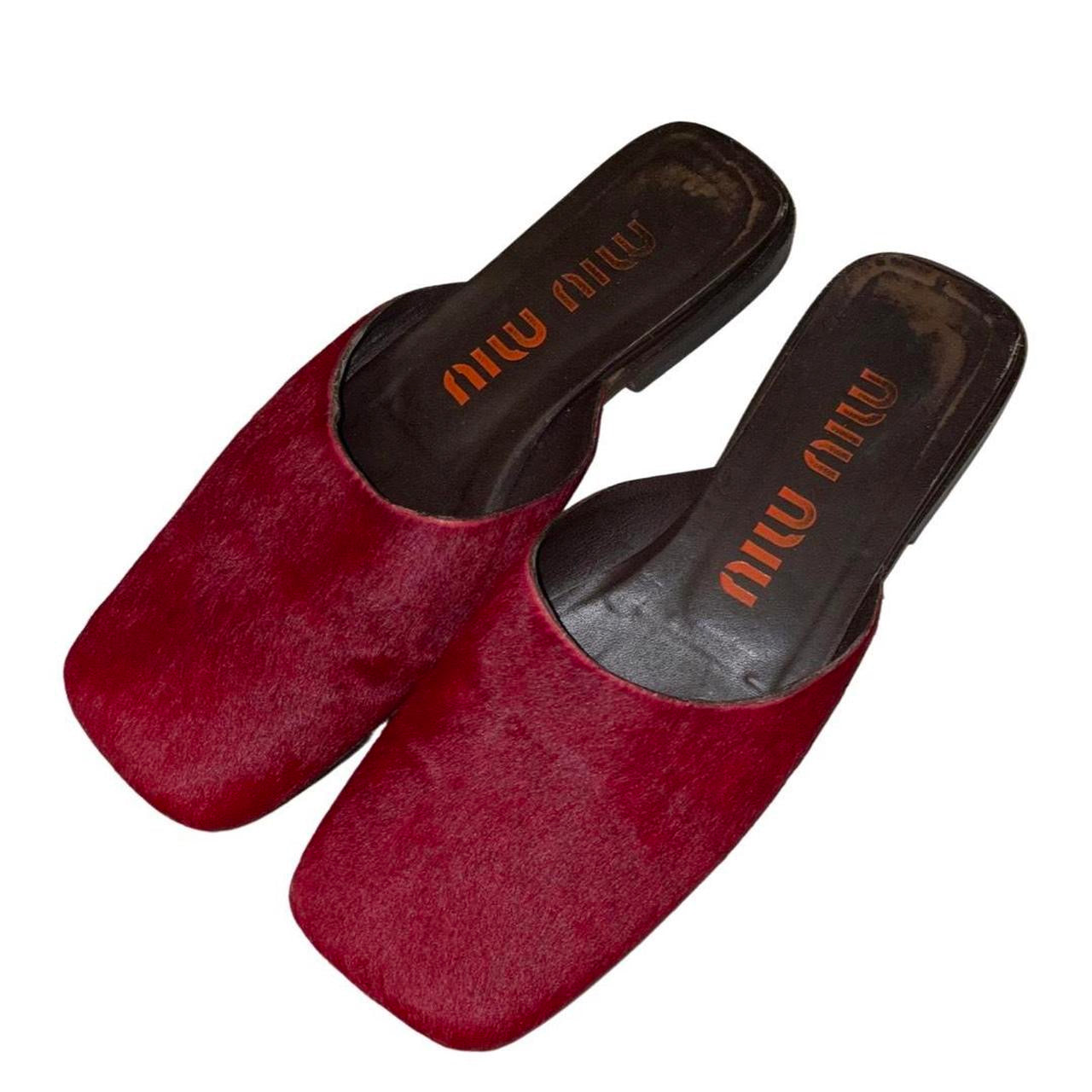 Vintage MIU MIU Leather Slippers