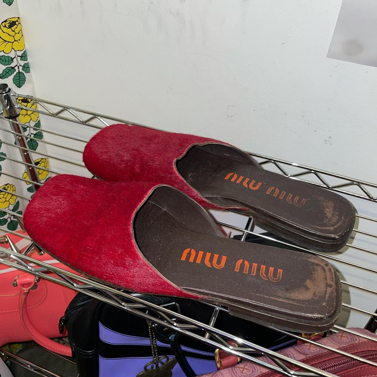 Vintage MIU MIU Leather Slippers