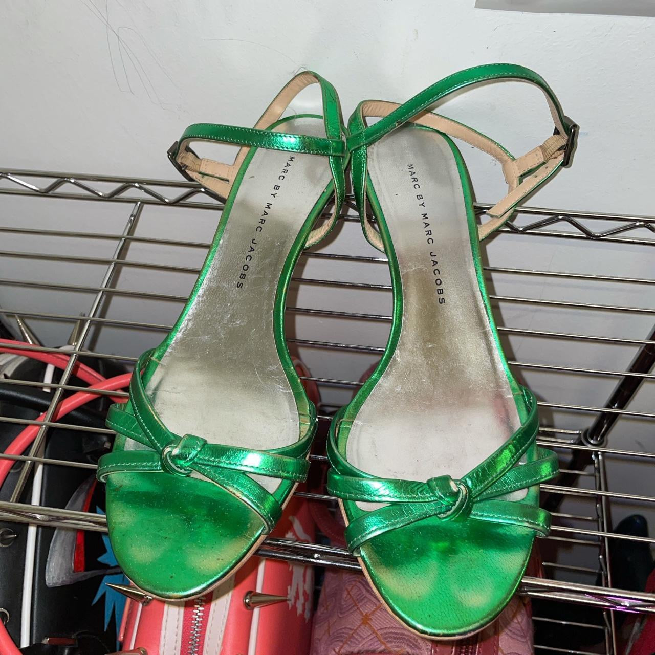 Vintage MARC BY MARC JACOBS Green Metal Heels