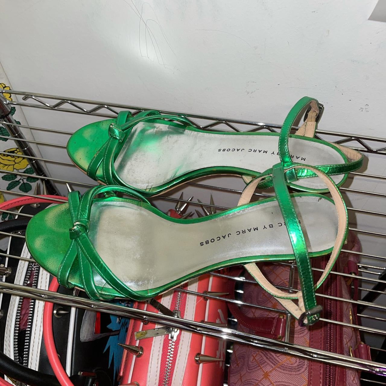 Vintage MARC BY MARC JACOBS Green Metal Heels