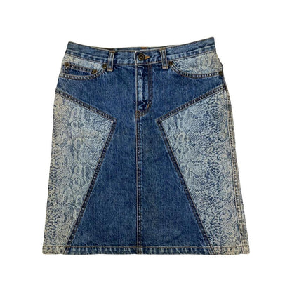 HYSTERICS Snakeskin Pattern Denim Skirt