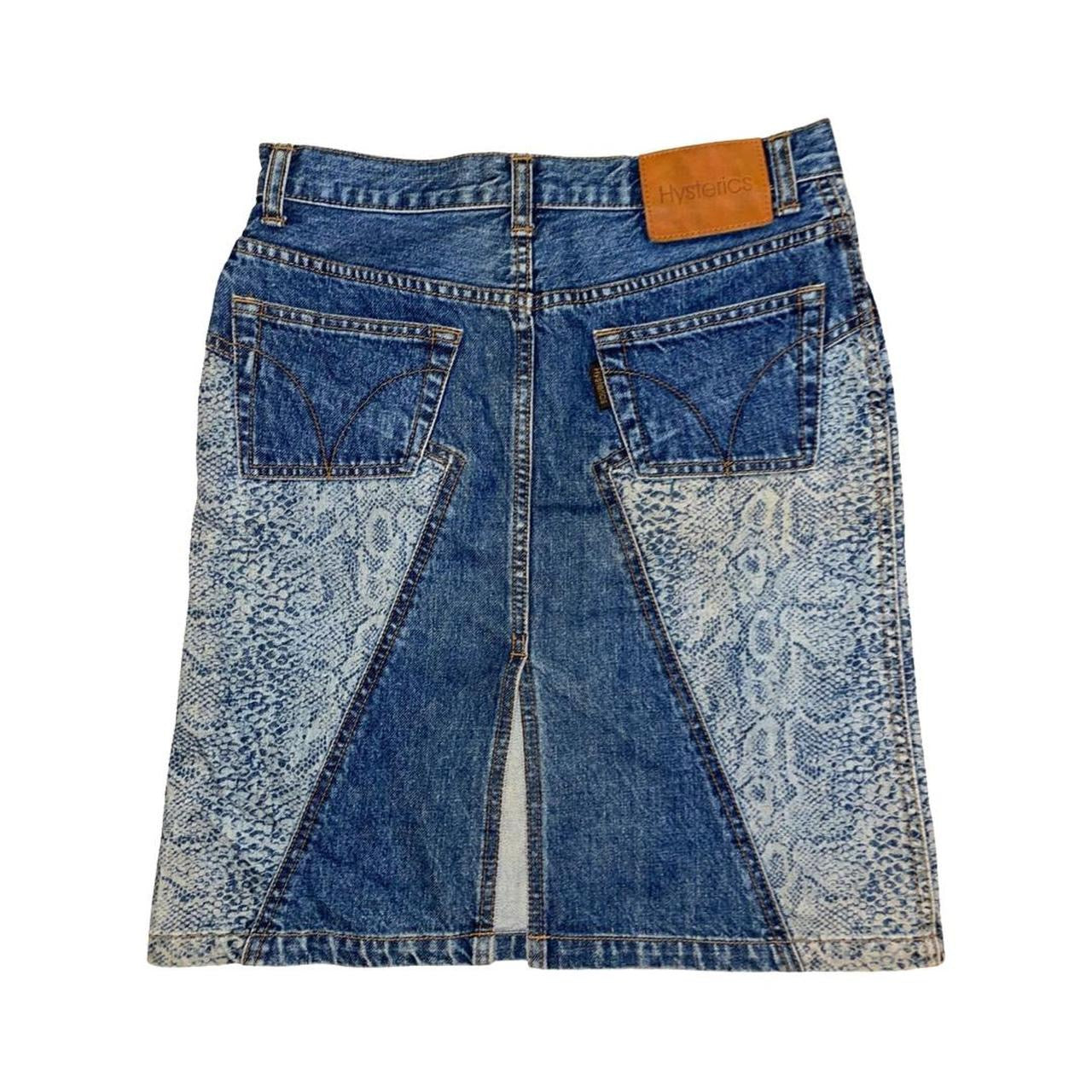 HYSTERICS Snakeskin Pattern Denim Skirt